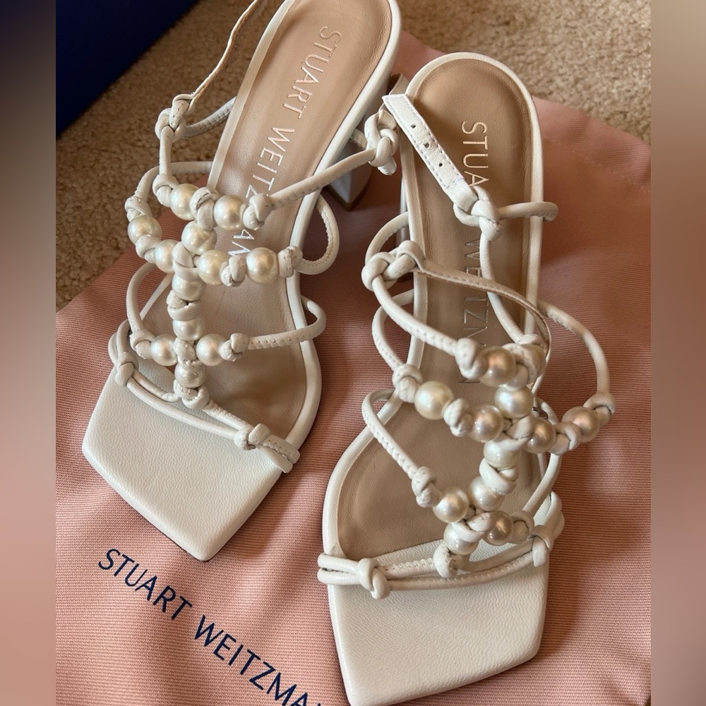 brandnew Stuart Weitzman pearl knot 80 sandals